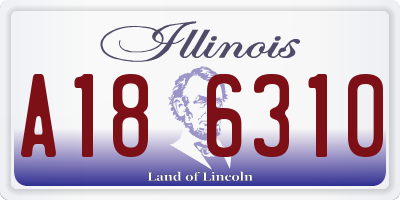IL license plate A186310