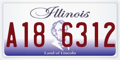 IL license plate A186312