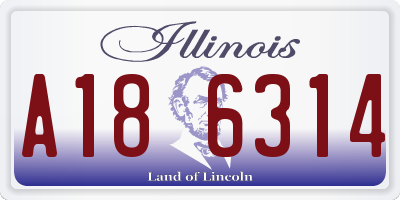 IL license plate A186314
