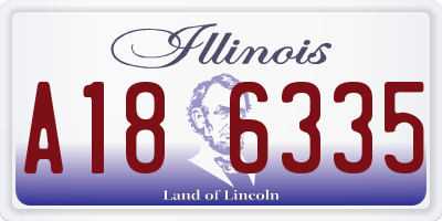 IL license plate A186335