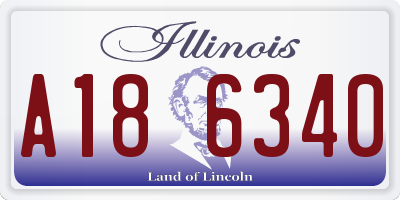IL license plate A186340