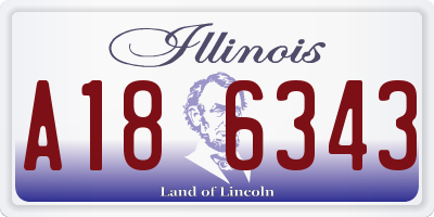 IL license plate A186343