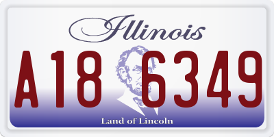 IL license plate A186349