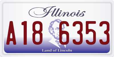 IL license plate A186353