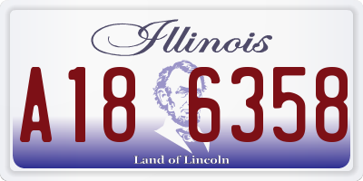 IL license plate A186358