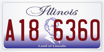 IL license plate A186360