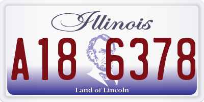 IL license plate A186378