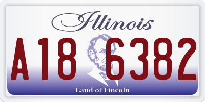 IL license plate A186382