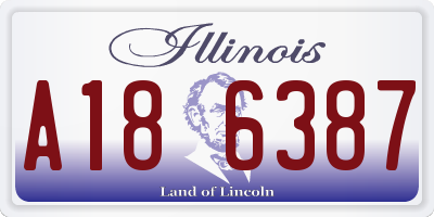 IL license plate A186387