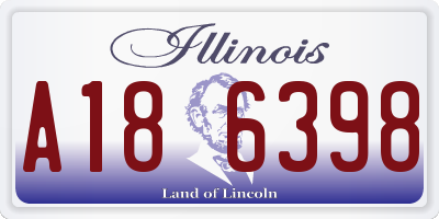 IL license plate A186398