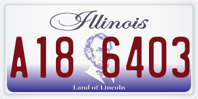 IL license plate A186403