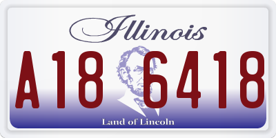 IL license plate A186418
