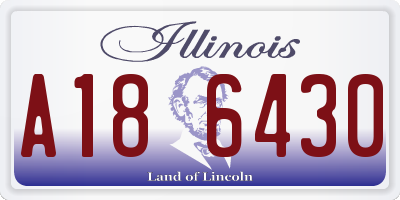 IL license plate A186430