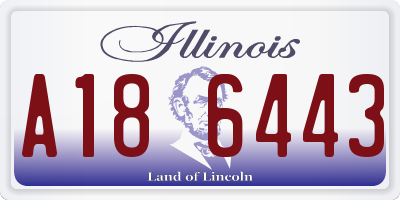 IL license plate A186443