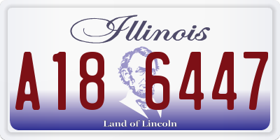 IL license plate A186447