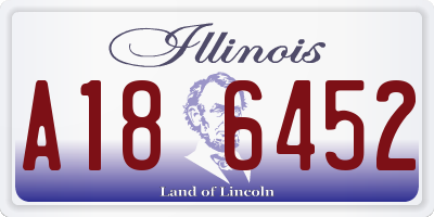 IL license plate A186452