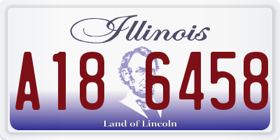 IL license plate A186458