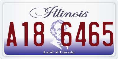 IL license plate A186465