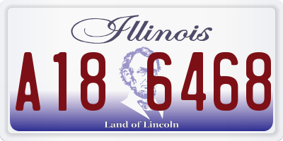 IL license plate A186468