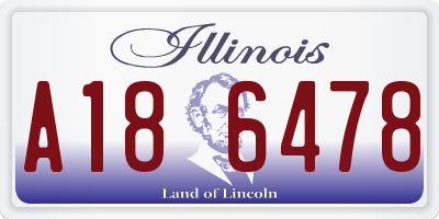 IL license plate A186478