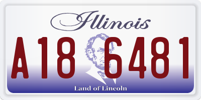 IL license plate A186481