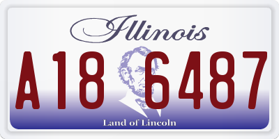 IL license plate A186487