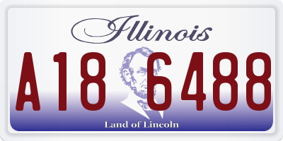 IL license plate A186488
