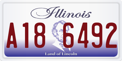 IL license plate A186492