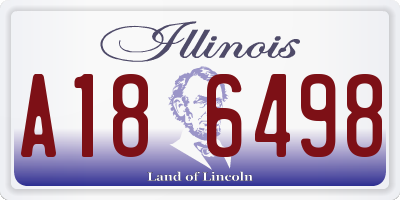 IL license plate A186498
