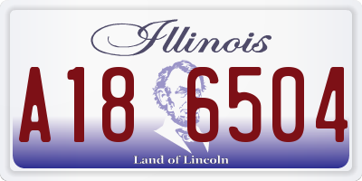 IL license plate A186504