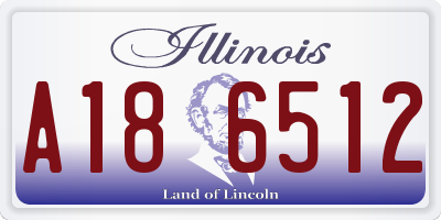IL license plate A186512