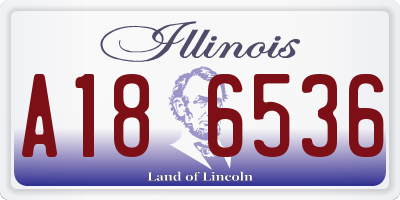 IL license plate A186536