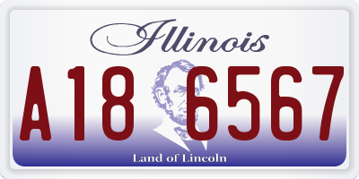 IL license plate A186567