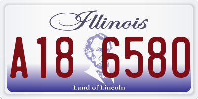 IL license plate A186580