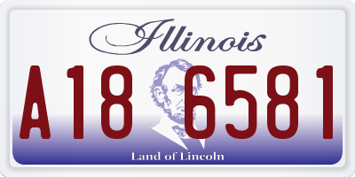 IL license plate A186581