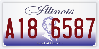 IL license plate A186587