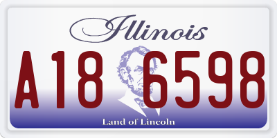 IL license plate A186598