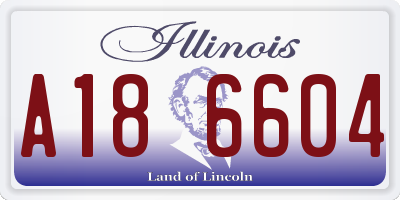 IL license plate A186604