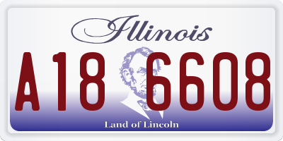 IL license plate A186608
