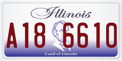 IL license plate A186610
