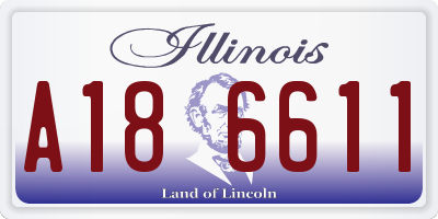 IL license plate A186611