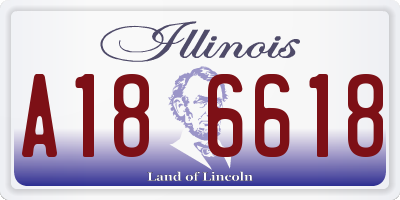 IL license plate A186618