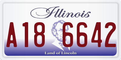 IL license plate A186642