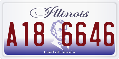 IL license plate A186646