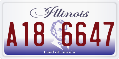 IL license plate A186647