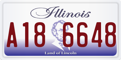 IL license plate A186648