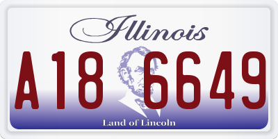 IL license plate A186649