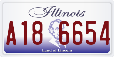 IL license plate A186654