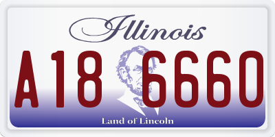 IL license plate A186660