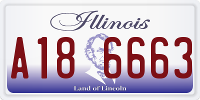 IL license plate A186663